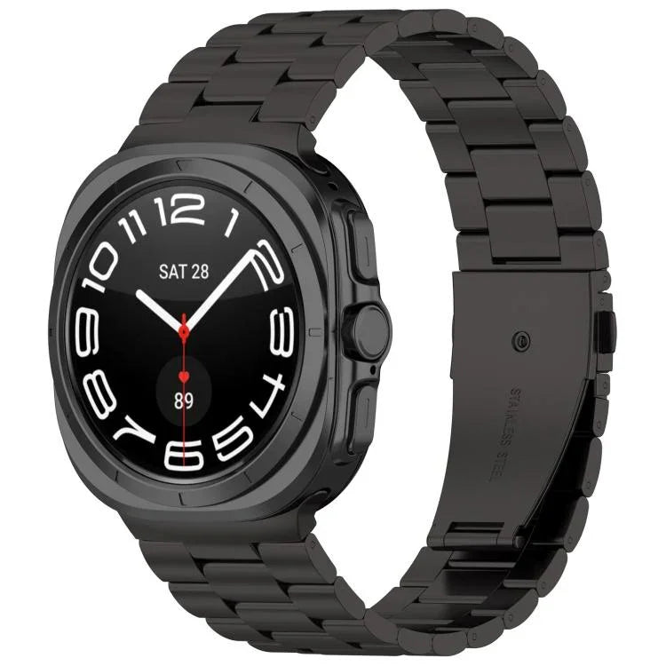 xDfind Three Beads Metal Watch Band, For Samsung Galaxy Watch Ultra 47mm, For Samsung Galaxy Watch 7 / FE / 6 / 5 / 4, For Samsung Galaxy Fit3