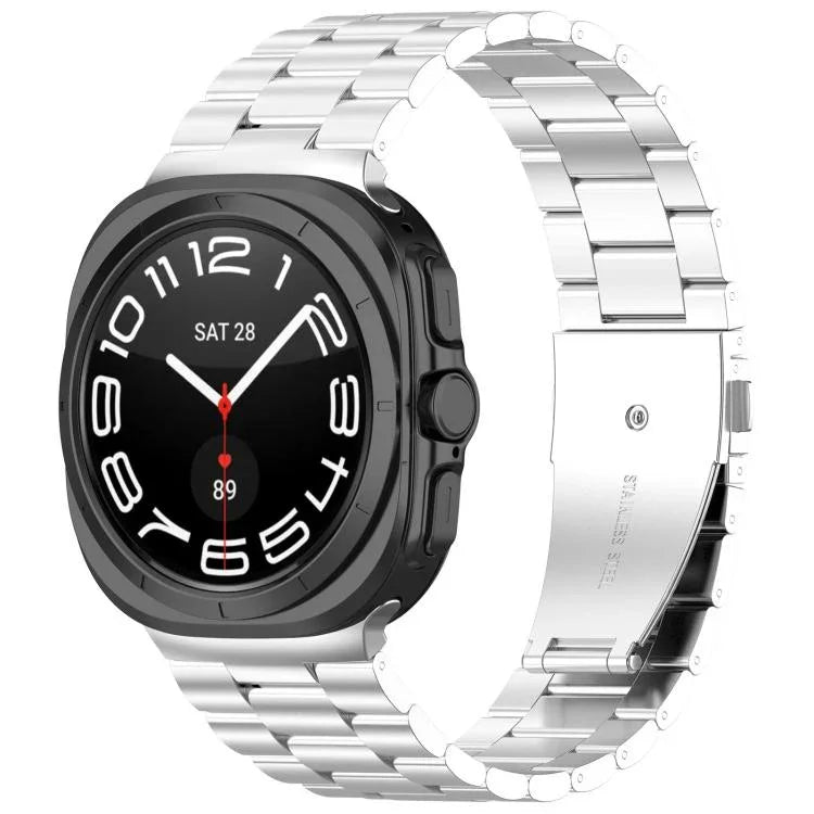xDfind Three Beads Metal Watch Band, For Samsung Galaxy Watch Ultra 47mm, For Samsung Galaxy Watch 7 / FE / 6 / 5 / 4, For Samsung Galaxy Fit3