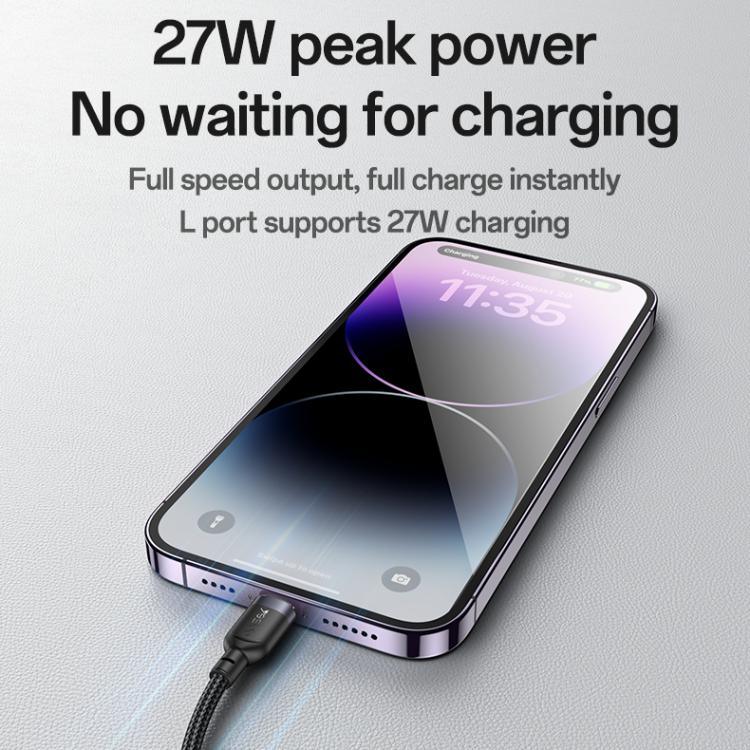 Yesido CA136L 27W USB-C / Type-C to 8 Pin & iWatch 2 in 1 Charging Cable, CA136L