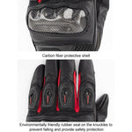 SOMAN  MG21 Motorcycle Sheepskin Carbon Fiber Gloves Off-road Riding Anti-slip Gloves, M, L, XL, XXL