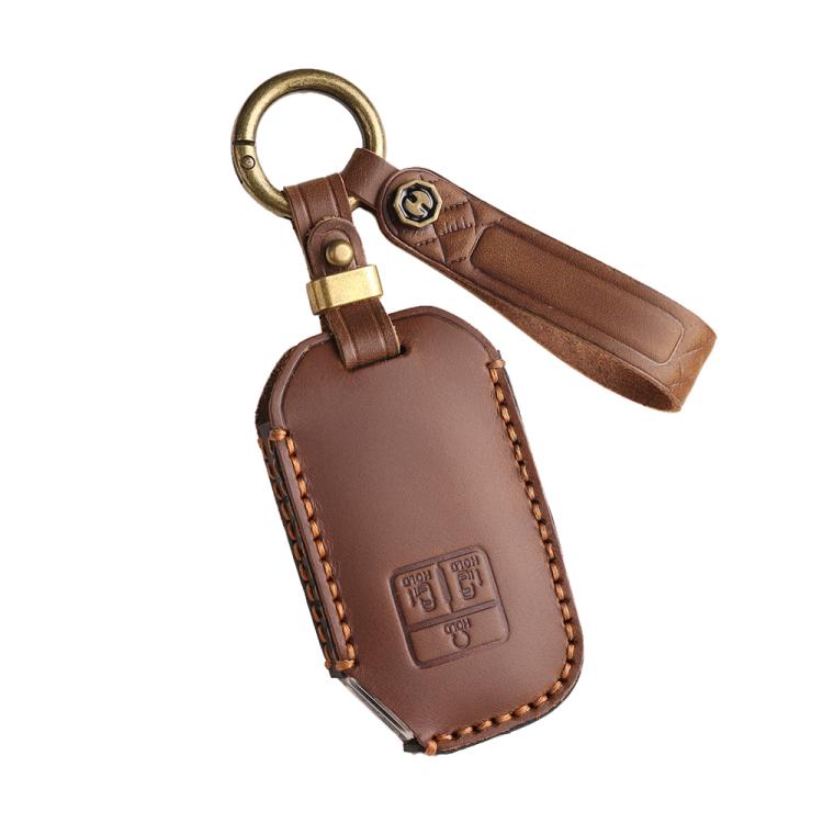 For Kia Carnival Hallmo B087 Crazy Horse Cowhide Car Key Protection Cover, For Kia Carnival