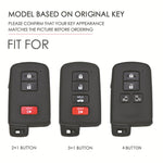For Toyota North American 4-button C011 Crazy Horse Cowhide Car Key Protection Cover, For Toyota North American 4-button