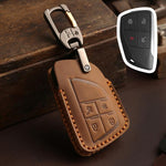 For Buick Envision Plus 2023 Hallmo Crazy Horse Cowhide Car Key Protection Cover, For Buick Envision Plus 2023 3-button, For Buick Envision Plus 2023 4-button, For Buick Envision Plus 2023 5-button, For Buick Envision Plus 2023 6-button