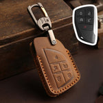 For Buick Envision Plus 2023 Hallmo Crazy Horse Cowhide Car Key Protection Cover, For Buick Envision Plus 2023 3-button, For Buick Envision Plus 2023 4-button, For Buick Envision Plus 2023 5-button, For Buick Envision Plus 2023 6-button