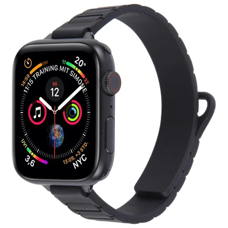 Slim I-shaped Magnetic Silicone Watch Band, For Apple Watch 46mm / 49mm / 45mm / 44mm, For Apple Watch 42mm / 41mm / 40mm / 38mm