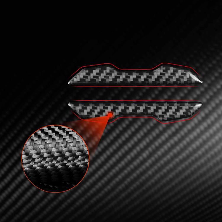 For Tesla Model 3 / Y / S / X 2pcs/Set Carbon Fiber Car Rearview Mirror Anti-collision Decorative Sticker, Car Rearview Mirror Anti-collision