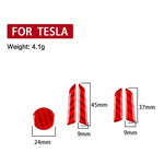 For Tesla Model 3 2023- 5pcs/Set Carbon Fiber Car Seat Adjustment Button Decorative Sticker, Car Seat Adjustment Button