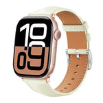 xDfind Black Shark Fine Grain Leather Watch Band, For Apple Watch 42 / 44 / 45 / 46 / 49mm, For Apple Watch 38 / 40 / 41 / S10 42mm