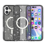 Terminator Style Glitter Powder MagSafe Magnetic Phone Case, For iPhone 17 Pro Max, For iPhone 17 Pro, For iPhone 17, For iPhone Air
