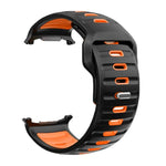 Striped Two Color Silicone Watch Band, For Samsung Galaxy Watch Ultra 47mm / Ultra 2025