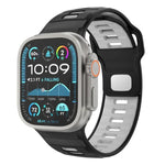 Checkered Reverse Buckle Silicone Watch Band, For Apple Watch 46mm / 49mm / 45mm / 44mm