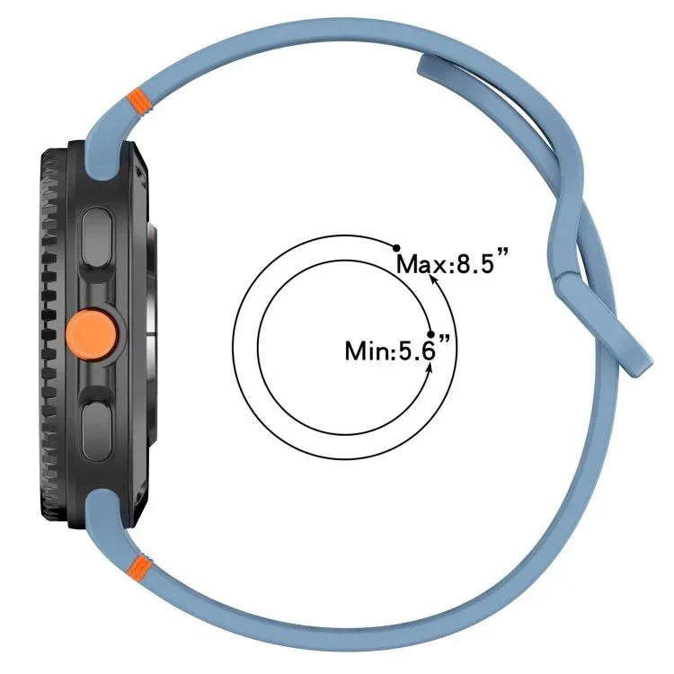 For Samsung Galaxy Watch8 Classic 46mm / Watch8 44mm / 40mm xDfind Stitched Solid Color Silicone Watch Band, 20mm, 22mm