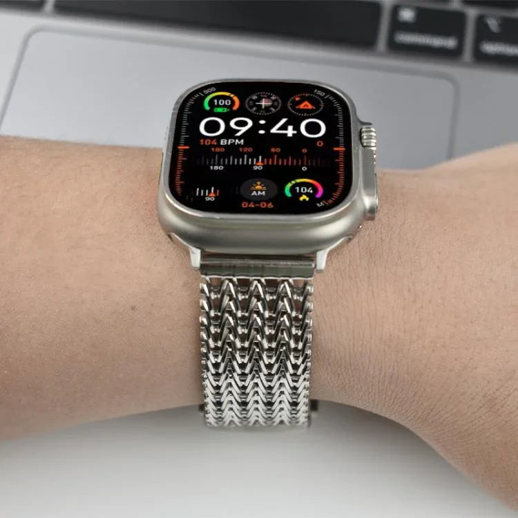 Mesh Magnetic Stainless Steel Watch Band, For Apple Watch 46mm / 49mm / 45mm / 44mm, For Apple Watch 42mm / 41mm / 40mm / 38mm