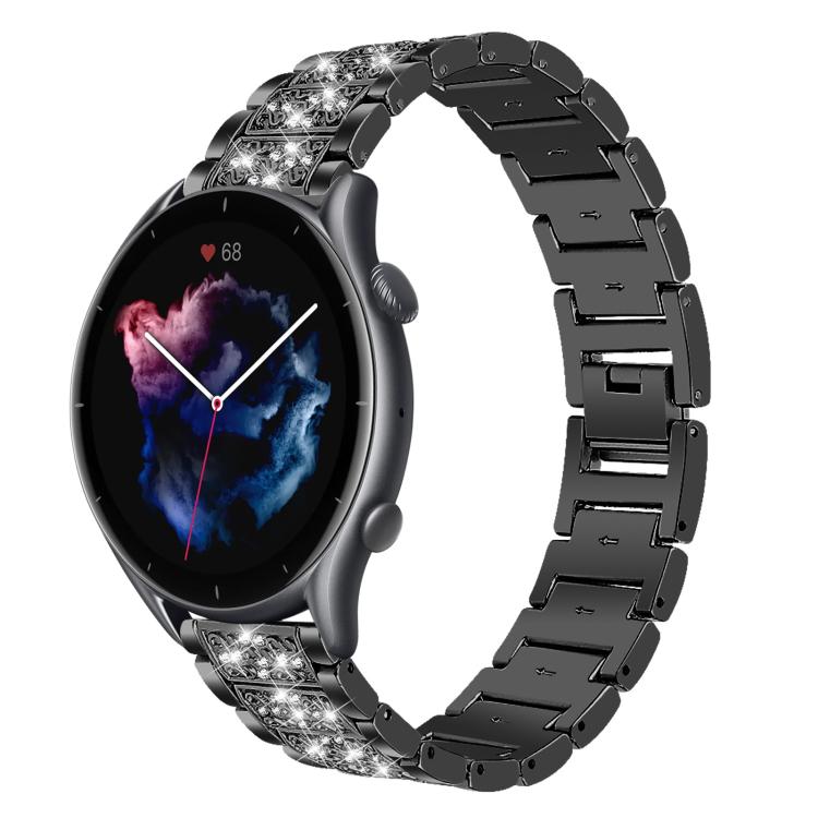 xDfind Diamond Jewelry Steel Watch Band, 22mm For Amazfit GTR 4/3/3 Pro/Bip6/Bip5, 20mm For Amazfit Bip U / Lite / Bip 3 Pro, 20mm For Amazfit GTS4 mini/GTS3/2/2E/GT2 mini, 18mm For Huawei GT5/GT4 41mm / OPPO Watch X2 Mini, 14mm For Garmin Lily 2      ...