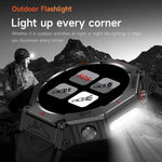 KC91 1.39 inch IPS Screen 3ATM Outdoor GPS Smart Watch with Flashlight