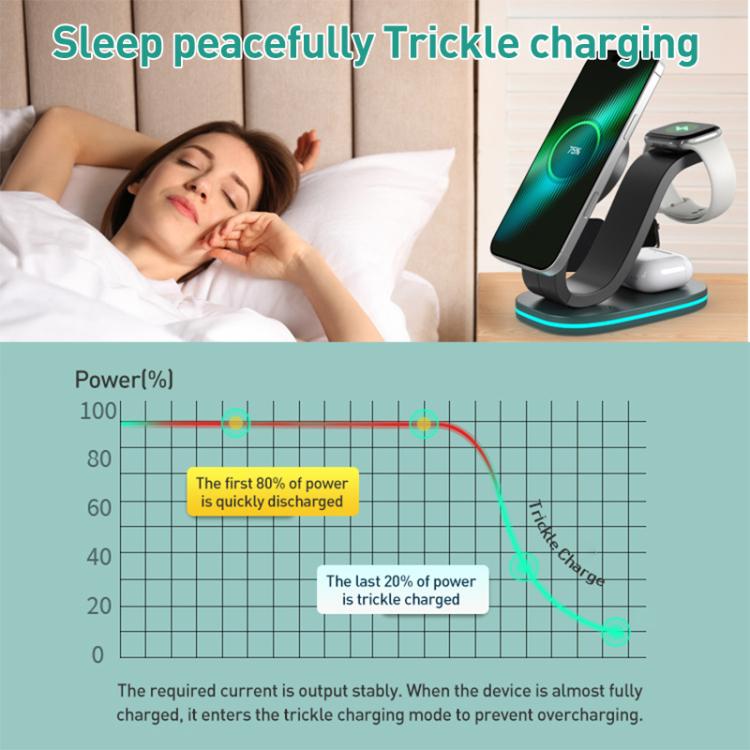 3 in 1 Phone / Earphone / Watch Universal Wireless Charger, 3 in 1 Universal(Black), 3 in 1 Universal(White)