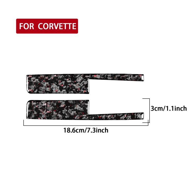 2pcs/Set Forged Gold Foil Carbon Fiber Car Door Lock Switch Decorative Sticker for Chevrolet Corvette C8 2020-, Left and Right Driver, Door Lock Switch