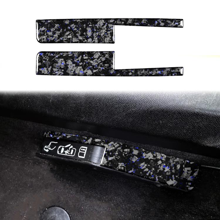 2pcs/Set Forged Gold Foil Carbon Fiber Car Door Lock Switch Decorative Sticker for Chevrolet Corvette C8 2020-, Left and Right Driver, Door Lock Switch