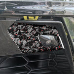 2pcs/Set Forged Gold Foil Carbon Fiber Car Door Radar Decorative Sticker for Chevrolet Corvette C8 2020-, Left and Right Driver, Door Radar