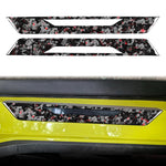 2pcs/Set Forged Gold Foil Carbon Fiber Car Threshold Decorative Sticker for Chevrolet Corvette C8 2020-, Left and Right Driver, Threshold