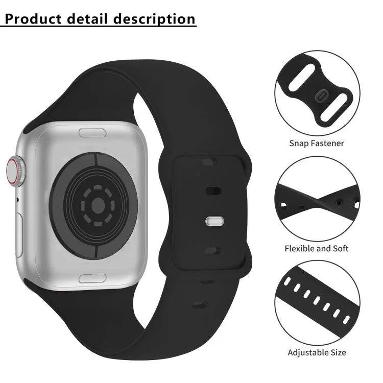 Butterfly Buckle Silicone Watch Band with Film Integrated PC Cover, For Apple Watch Series 44mm, For Apple Watch Series 40mm, For Apple Watch Series 10 / 11 46mm, For Apple Watch Series 10 / 11 42mm, For Apple Watch Series 45mm                         ...