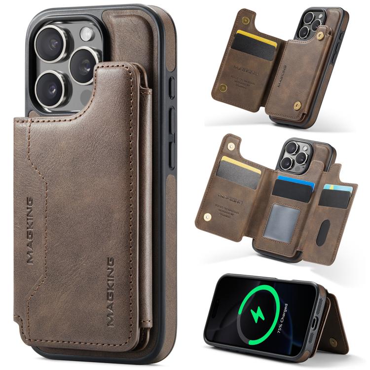 MAGKING K3 Series MagSafe RFID Card Bag Detachable Phone Case, For iPhone 17e / 16e, For iPhone 17, For iPhone 16 Pro Max, For iPhone 16 Pro, For iPhone 16 Plus, For iPhone 16