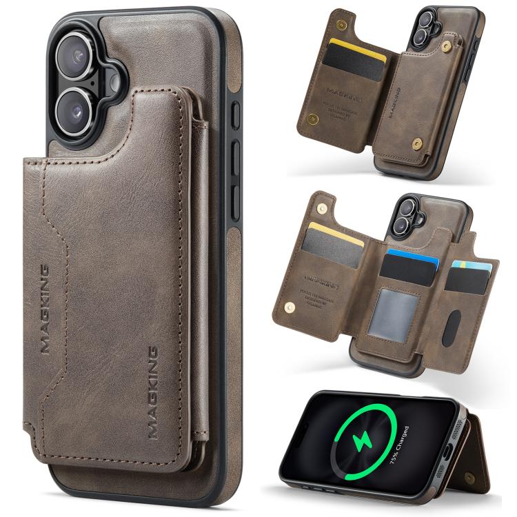 MAGKING K3 Series MagSafe RFID Card Bag Detachable Phone Case, For iPhone 17e / 16e, For iPhone 17, For iPhone 16 Pro Max, For iPhone 16 Pro, For iPhone 16 Plus, For iPhone 16