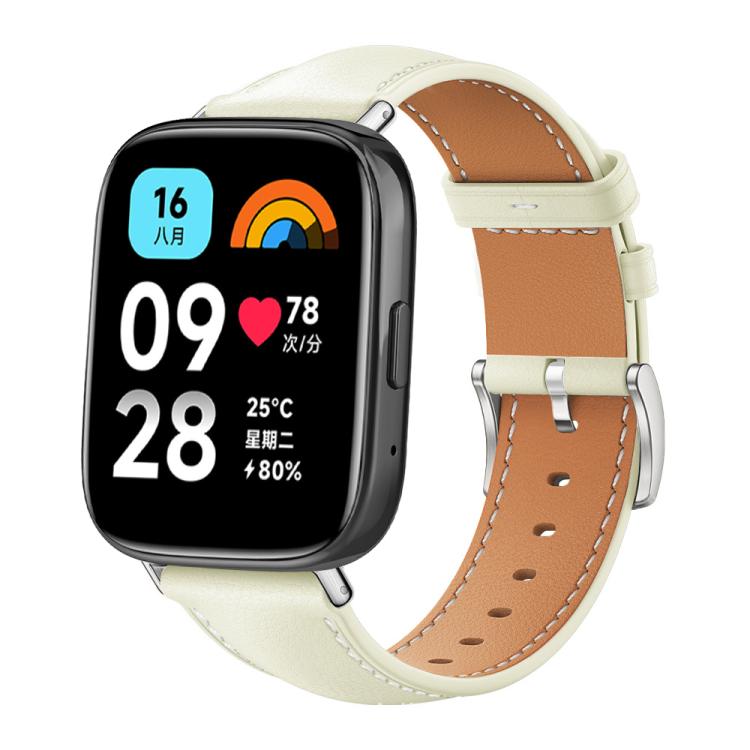 xDfind Flat Head Black Shark Fine Grain Leather Watch Band, For Xiaomi Band 10 Pro / 9 Pro / Redmi Watch 6, For Redmi Watch 3 Active / Lite 20mm, For Redmi Watch 3 20mm