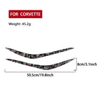 2pcs/Set Forged Gold Foil Carbon Fiber Car Bumper Corner Decorative Sticker for Chevrolet Corvette C8 2020-, Left and Right Driver, Bumper Corner