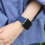 Ladder Buckle Loop Nylon Watch Band with Film Frosted PC Cover, For Apple Watch Series 44mm, For Apple Watch Series 40mm, For Apple Watch Series 10 / 11 46mm, For Apple Watch Series 10 / 11 42mm, For Apple Watch Series 45mm, For Apple Watch Series 41mm