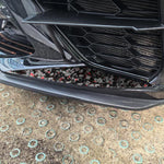 2pcs/Set Forged Gold Foil Carbon Fiber Car Front Bumper Sides Decorative Sticker for Chevrolet Corvette C8 2020-, Left and Right Driver, Front Bumper Sides