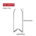 2pcs/Set Forged Gold Foil Carbon Fiber Car Door Decorative Sticker for Chevrolet Corvette C8 2020-, Left and Right Driver, Door