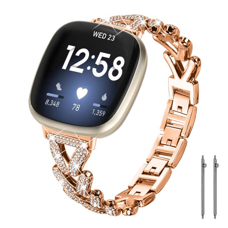 xDfind Small Twist Diamond Metal Watch Band, 20mm For COROS APEX 2 42mm / PACE 2, 20mm For Huawei Watch GT4 / GT3 / GT2, 20mm For Amazfit Bip U / Bip Lite / Bip 3 Pro, 20mm For Amazfit GTS4 Mini/3/2 /2e/2 Mini, 20mm For Xiaomi Haylou RS4 Plus LS11 / LS...
