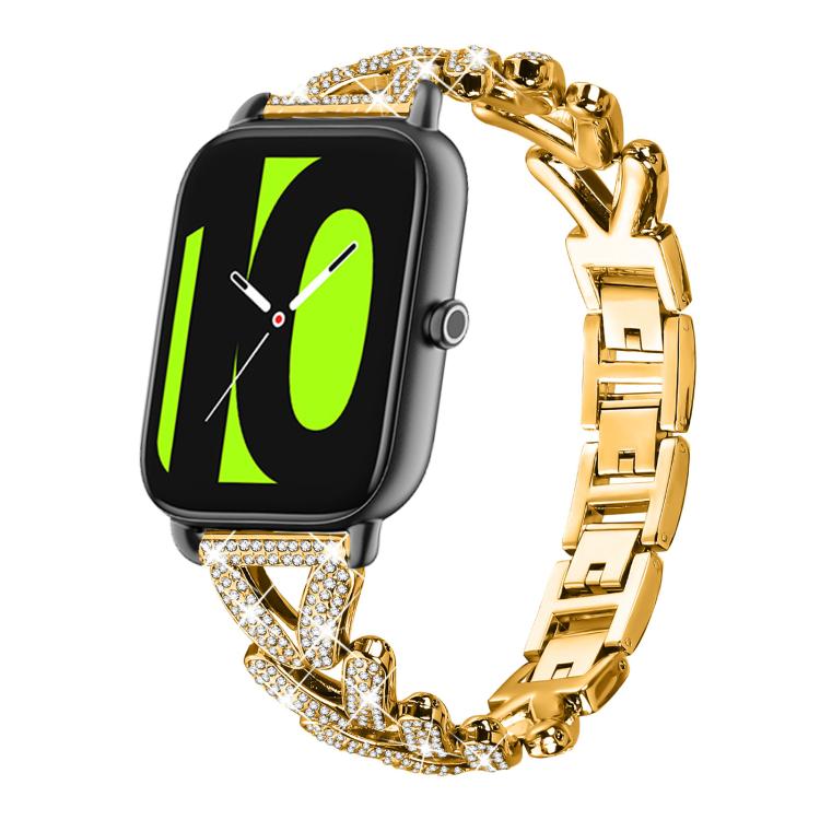 xDfind Small Twist Diamond Metal Watch Band, 20mm For COROS APEX 2 42mm / PACE 2, 20mm For Huawei Watch GT4 / GT3 / GT2, 20mm For Amazfit Bip U / Bip Lite / Bip 3 Pro, 20mm For Amazfit GTS4 Mini/3/2 /2e/2 Mini, 20mm For Xiaomi Haylou RS4 Plus LS11 / LS...
