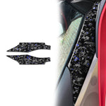 2pcs/Set Forged Gold Foil Carbon Fiber Car Door Panel Decorative Sticker for Chevrolet Corvette C8 2020-, Left and Right Driver, Door Panel