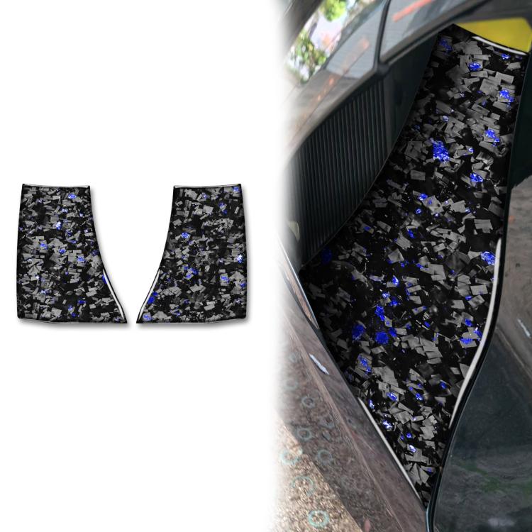 2pcs/Set Forged Gold Foil Carbon Fiber Car Body Exhaust Port Decorative Sticker for Chevrolet Corvette C8 2020-, Left and Right Driver, Body Exhaust Port