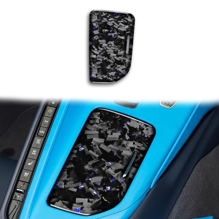 Forged Gold Foil Carbon Fiber Car Central Control Cup Cover Decorative Sticker for Chevrolet Corvette C8 2020-, Right Driver, Central Control Cup Cover, Right Driver