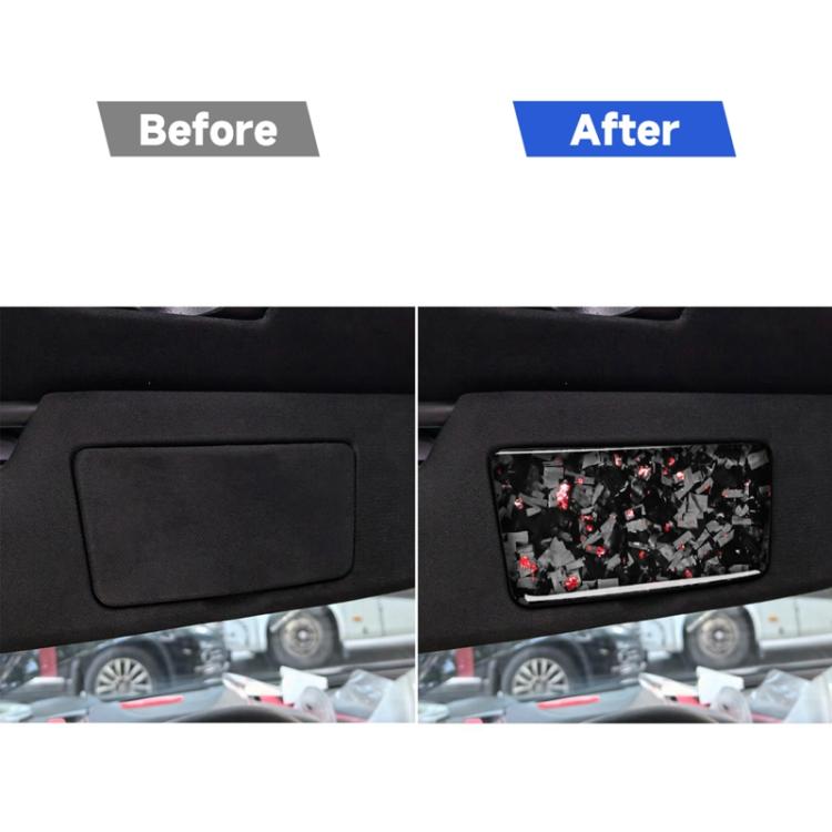 2pcs/Set Forged Gold Foil Carbon Fiber Car Makeup Mirror Panel Decorative Sticker for Chevrolet Corvette C8 2020-, Left and Right Driver, Makeup Mirror Panel
