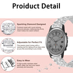 xDfind Diamond Jewelry Stainless Steel Watch Band, For Fossil Q Machine Hybrid Watch 22mm