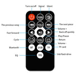 Portable Bluetooth Receiver Audio AUX Adapter Supports USB Disk, TF Card With Remote Control, D19