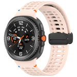 xDfind Magnetic Black Buckle Silicone Watch Band, For Samsung Galaxy Watch8 / Watch8 Classic