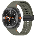 xDfind Magnetic Black Buckle Silicone Watch Band, For Samsung Galaxy Watch8 / Watch8 Classic