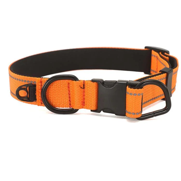Pet Reflective Collar Waterproof Cloth Black Buckle, Waterproof Collar, S, Waterproof Collar, M, Waterproof Collar, L