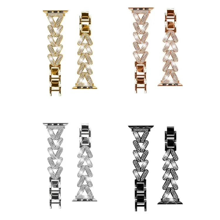 xDfind Small Twist Diamond Metal Watch Band, For Apple Watch 38 / 40 / 41 / S10 42mm 20mm