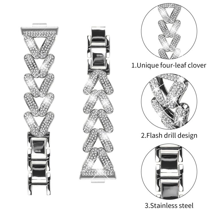 20mm xDfind Small Twist Diamond Metal Watch Band, For Huawei Watch Fit 5 / Fit 5 Pro / Fit 4