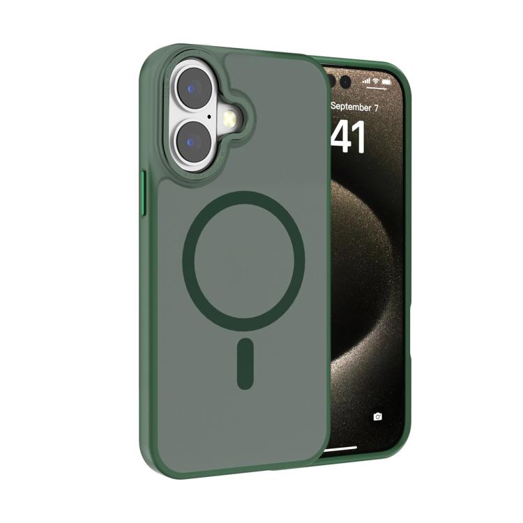 Kalebol Metal Lens Frame MagSafe Frosted PC Phone Case, For iPhone 16 Pro, For iPhone 16 Plus, For iPhone 16, For iPhone 15 Pro Max, For iPhone 15 Pro