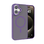 Kalebol Metal Lens Frame MagSafe Frosted PC Phone Case, For iPhone 16 Pro, For iPhone 16 Plus, For iPhone 16, For iPhone 15 Pro Max, For iPhone 15 Pro