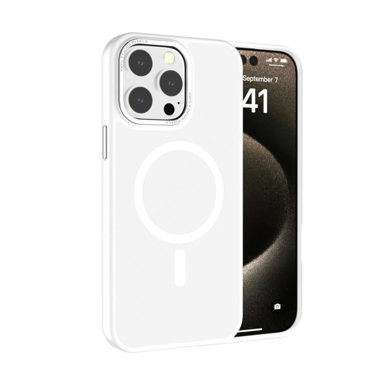 Kalebol Metal Lens Frame MagSafe Frosted PC Phone Case, For iPhone 16 Pro, For iPhone 16 Plus, For iPhone 16, For iPhone 15 Pro Max, For iPhone 15 Pro