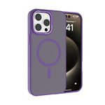 Kalebol Metal Lens Frame MagSafe Frosted PC Phone Case, For iPhone 16 Pro, For iPhone 16 Plus, For iPhone 16, For iPhone 15 Pro Max, For iPhone 15 Pro