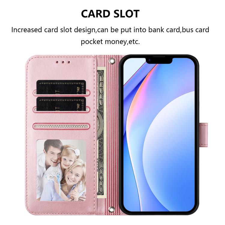 Litter Panda Embossing RFID Leather Phone Case with Lanyard, For iPhone 11 Pro Max, For iPhone 11, For iPhone 11 Pro, For iPhone X / XS, For iPhone XR, For iPhone XS Max, For iPhone 8 Plus / 7 Plus